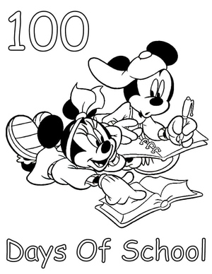 Mickey Mouse Celebrando 100 Dias de Escola