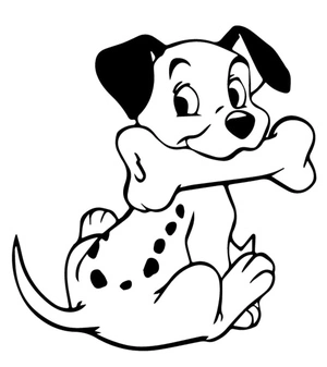 Página para Colorir Cachorro Dálmata