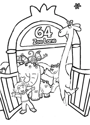Página para Colorir 64 Zoo Lane para Imprimir Grátis