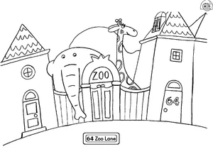 Página para Colorir 64 Zoo Lane para imprimir