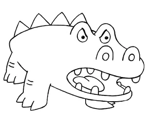 Página para Colorir Crocodilo Kevin de 64 Zoo Lane