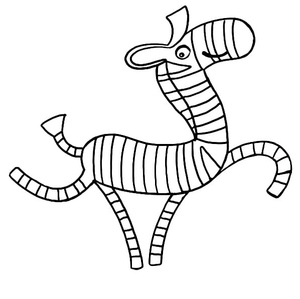 Página para colorir do Zed, a Zebra, de 64 Zoo Lane