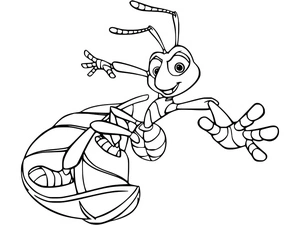 Página para Colorir Flik Relaxado