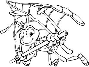 Página para Colorir Incrível Flik