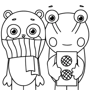 Página para Colorir Página de Colorir do Incredibox de Paul e Shaun