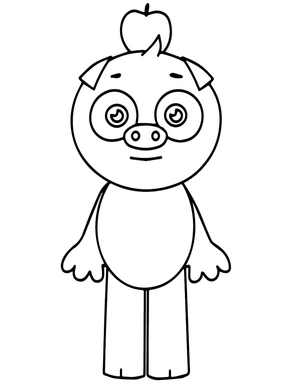 Página para Colorir Percy, o Porquinho: Uma Aventura Musical