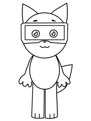 Página para Colorir Vurr a Raposa de Abgerny em Incredibox