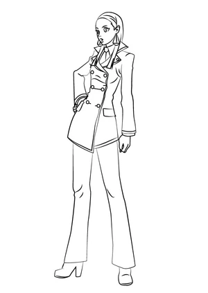 Página para Colorir Calisto Yew - Ace Attorney
