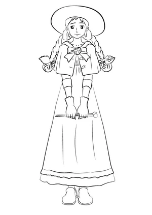 Página para Colorir Juniper Woods de Ace Attorney