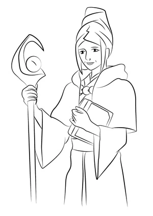Página para Colorir Misty Fey: Ace Attorney