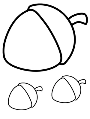 Página para Colorir Bolotas Simplificadas