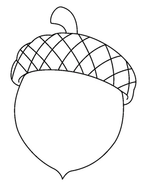 Página para Colorir Página para Colorir de Bolota para Imprimir Grátis