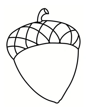 Página para Colorir Página para Colorir de Bolota para Imprimir