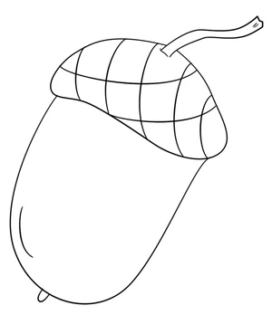 Página para Colorir Bolota Simples