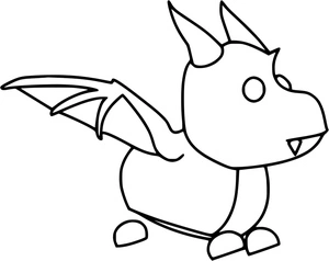 dragão fofo, fácil Adote-me! página para colorir, imprimível grátis