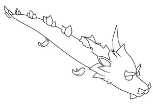 Dragão chinês voando, fácil Adote-me! coloring page, free printable