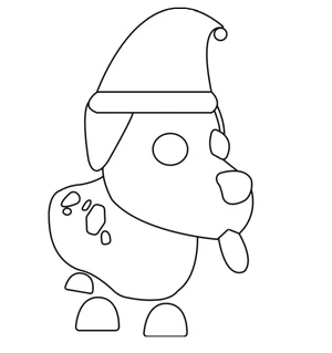 Filhote com chapéu de Natal, fácil Adote-me! coloring page, free printable