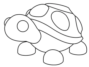 Tartaruga com casco, fácil Adote-me! coloring page, free printable