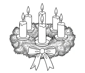 Página para Colorir Encanto da Coroa do Advento