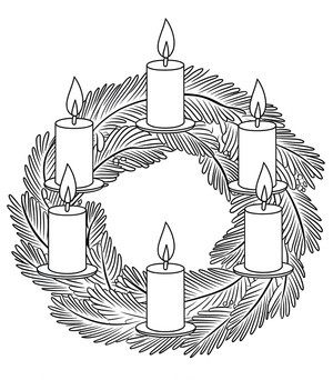 Coroa do Advento com Velas