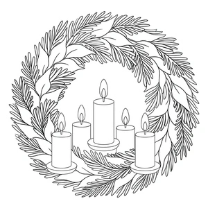 Página para Colorir Página para Colorir com Linda Coroa do Advento