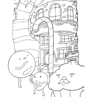 Página para Colorir Página para Colorir de Adventure Time para Imprimir para Crianças