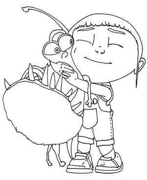 Página para Colorir Agnes e Kyle