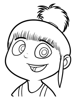 Página para Colorir Agnes Gru Alegre