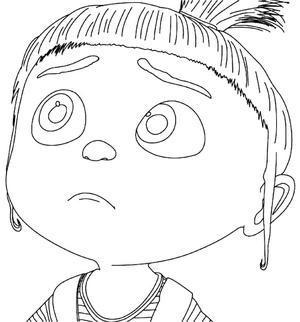 Página para Colorir Agnes Gru Chateada