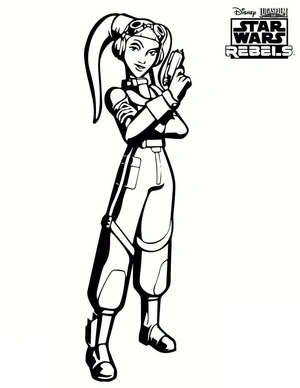 Personagem com blaster, médio Star Wars Rebels coloring page, free printable