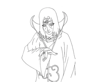 Página para Colorir Itachi Maduro