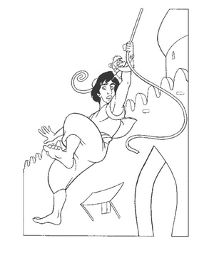 Página para Colorir Página para Colorir Grátis do Aladdin