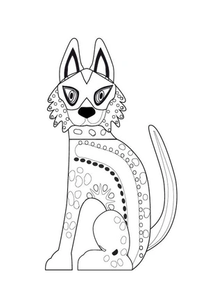 Página para Colorir Cachorros Alebrijes