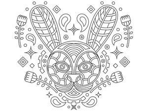 Página para Colorir Máscara de Alebrijes