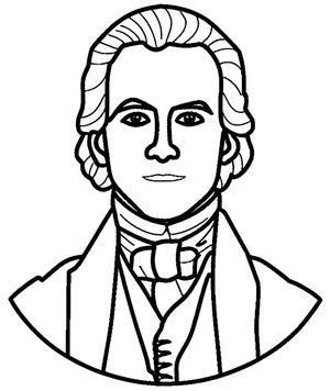 Página para Colorir Imprimir a página para colorir de Alexander Hamilton