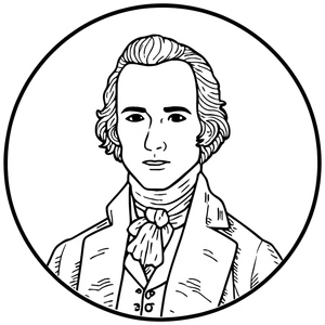 Página para Colorir Página para Colorir do Alexander Hamilton para Imprimir