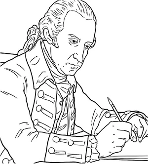 Página para Colorir Página para Colorir Imprimível de Alexander Hamilton