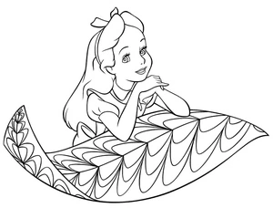 Página para Colorir Página para Colorir da Alice para Imprimir