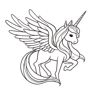 Página para Colorir Alicórnio Adorável