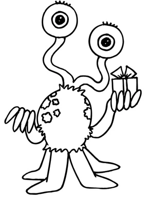 Página para Colorir Alienígena com um Dom