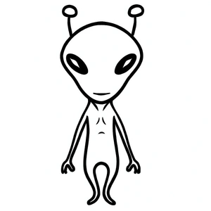 Página para Colorir Extraterrestre Básico