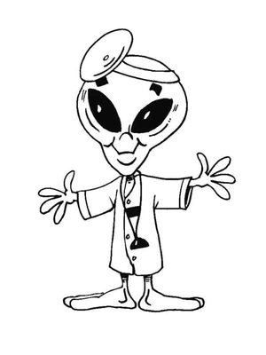Página para Colorir Doutor de Outro Planeta