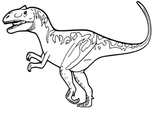 Página para Colorir Página para Colorir de Allosaurus Disponível Gratuitamente