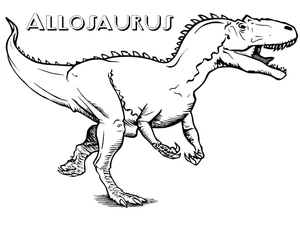 Página para Colorir Um Allosaurus