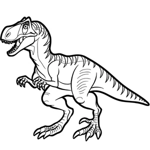 Página para Colorir Página de Colorir Grátis de Allosaurus para Crianças