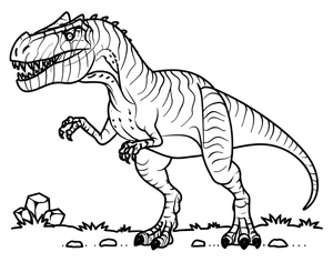 Página para Colorir Página para Colorir de Allosaurus para Crianças - Para Imprimir