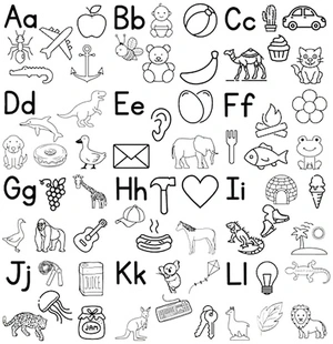 Página para Colorir Aventura do Alfabeto com a Letra A para Colorir