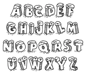 Página para Colorir Alfabeto e Letras A-Z – Página para Colorir Noel