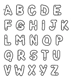 Página para Colorir Página para Colorir do Alfabeto - Letras A e Z, Folha 8