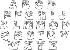 Alfabeto com Letras A e Z - Folha 2